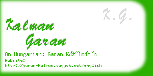 kalman garan business card